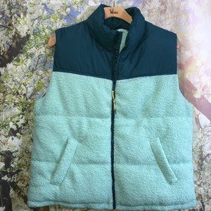 Wild Fable Puffer Green Zipper Vest Size Small